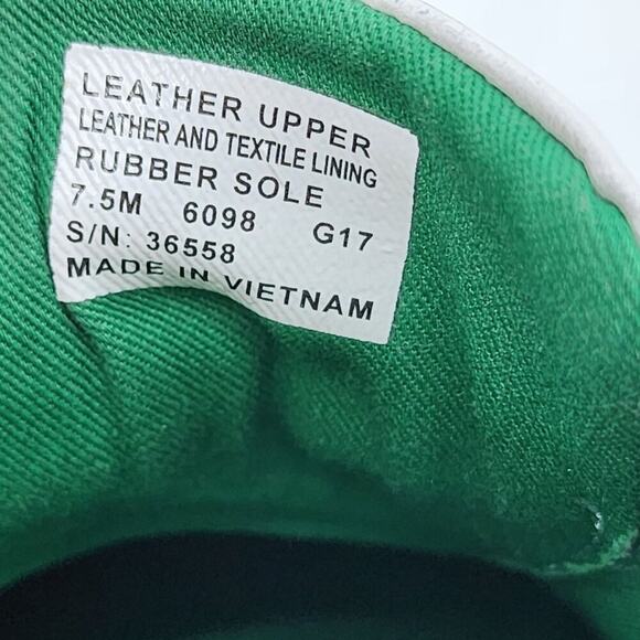 Tory Burch Womens White & Green Leather Sneakers W/ Ruffle Detail Size 7.5 - Picture 5 of 6